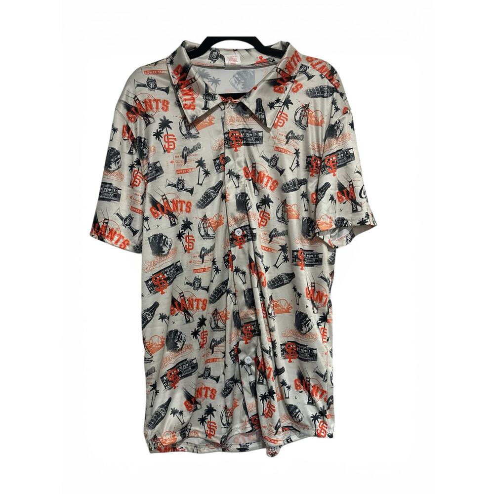 San Francisco Giants Stadium Button Shirt – XL – Full Button – Short Sleeve-NWT
